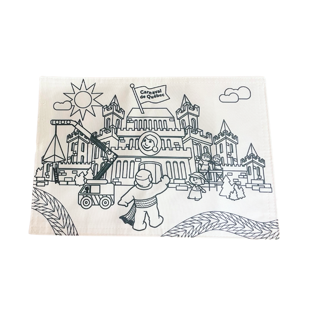 Washable coloring placemats