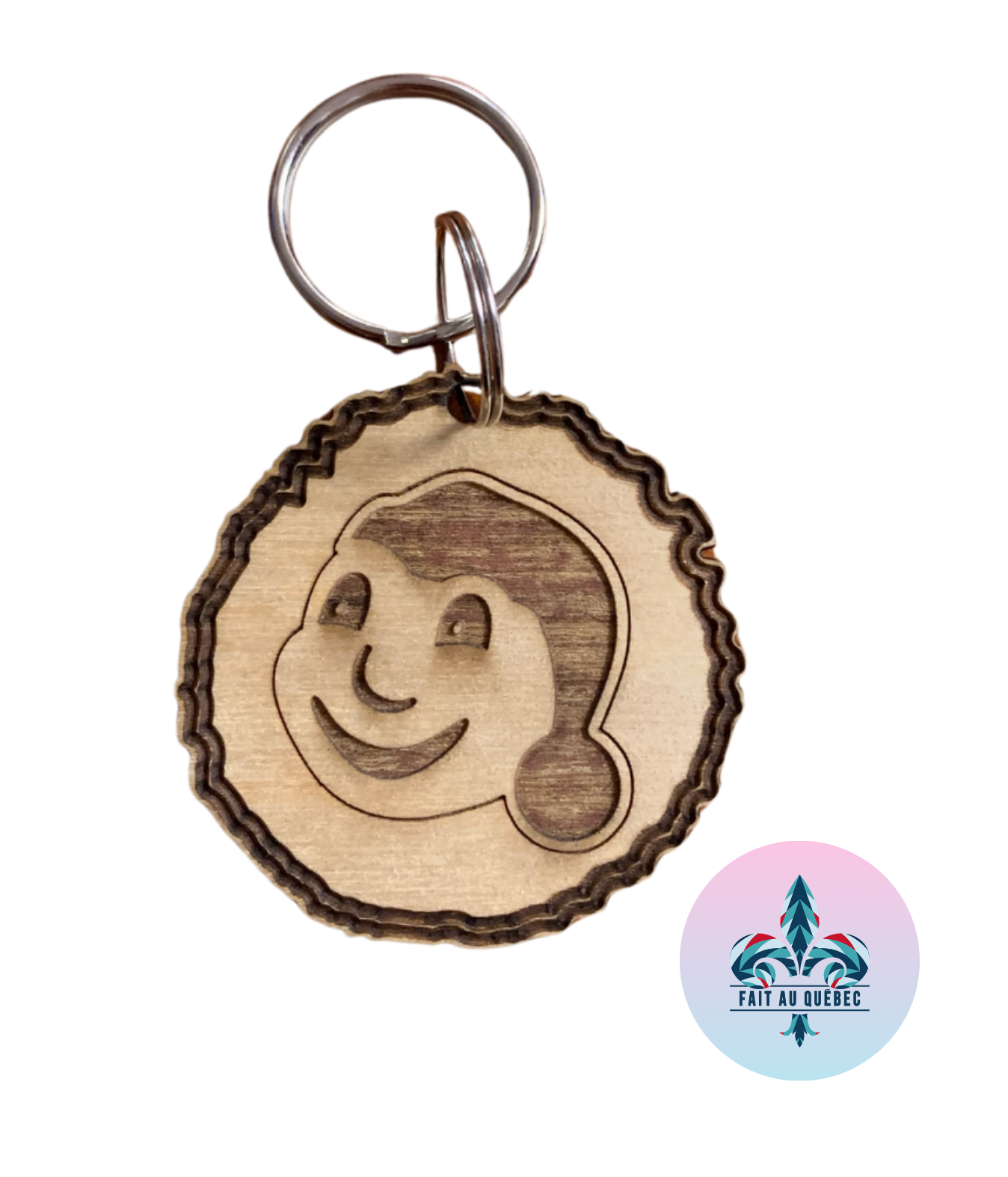 Wooden key ring